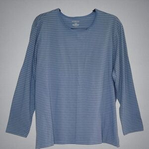 Covington Long Sleeve Blue Striped Tee